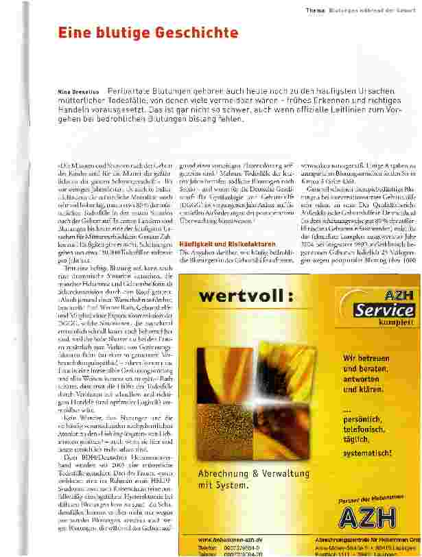 Vorschauseite 1: Eine blutige Geschichte