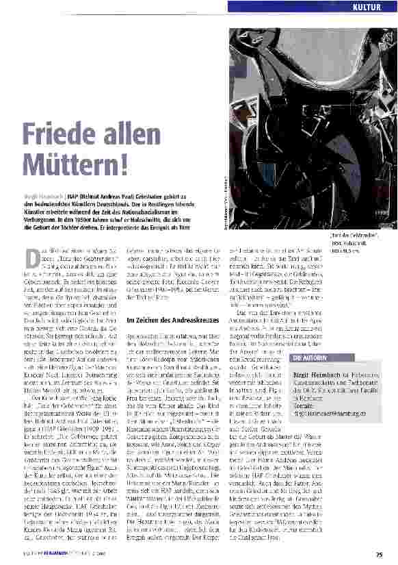 Vorschauseite 1: Friede allen Müttern!