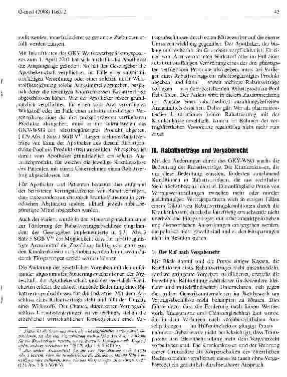 Vorschauseite 6: Rabattverträge nach § 130a Abs. 8 SGB V