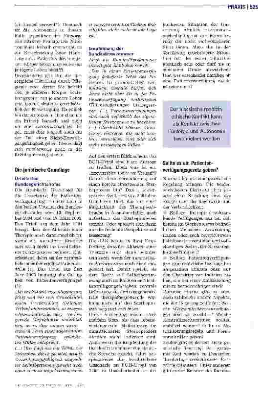 Vorschauseite 2: Patientenverfügung in der Praxis