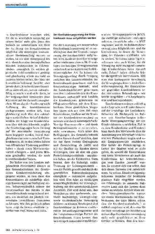 Vorschauseite 4: Zukunft der Krankenhaus-Versorgung- Wohin führt der Weg?