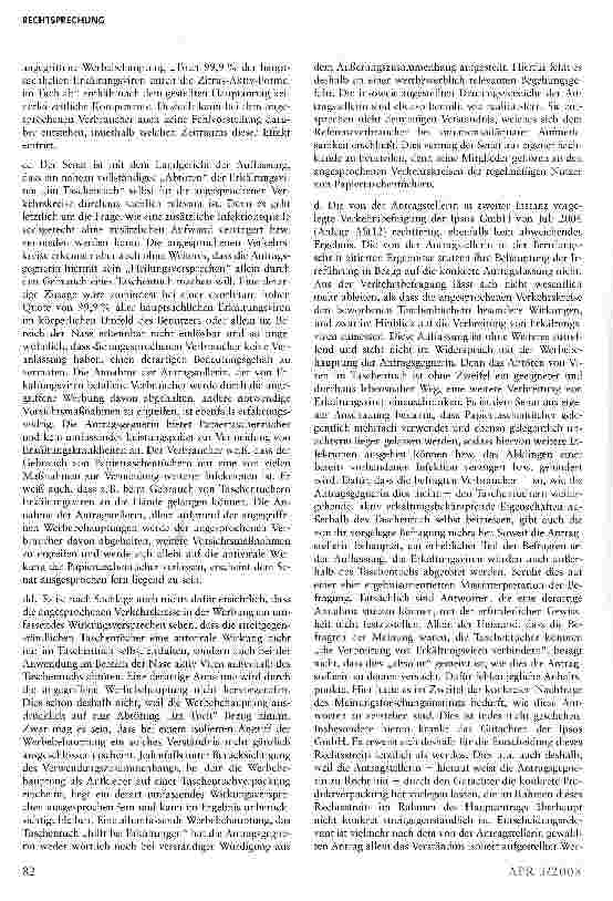 Vorschauseite 3: Bewerbung eines Anti-Viral Taschentuchs mit Zitrus-Aktiv-Formel
