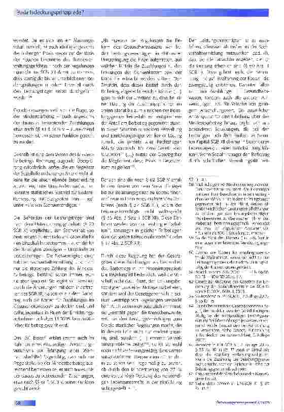 Vorschauseite 6: Bedarfsdeckungsprinzip ade?