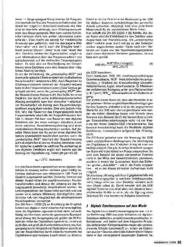 Vorschauseite 3: Digitale Detektorsysteme für Projektionsradiographie