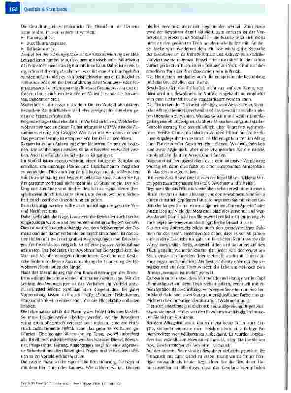 Vorschauseite 2: Essenskultur oder wie gestalte ich ein Frühstück für Menschen mit Demenz?