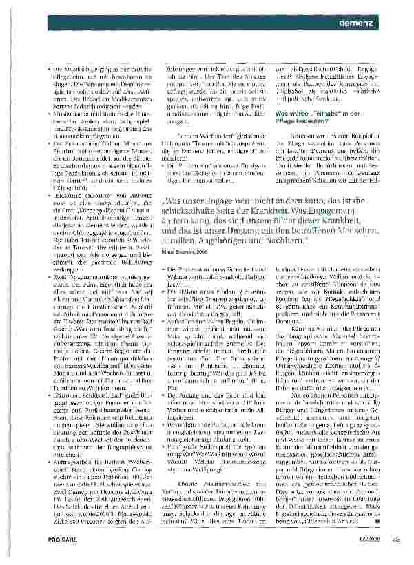 Vorschauseite 2: Theater und Personen mit Demenz. Mehr Selbstbewusstsein und Lebensqualität durch Zusammenarbeit mit Schauspielern