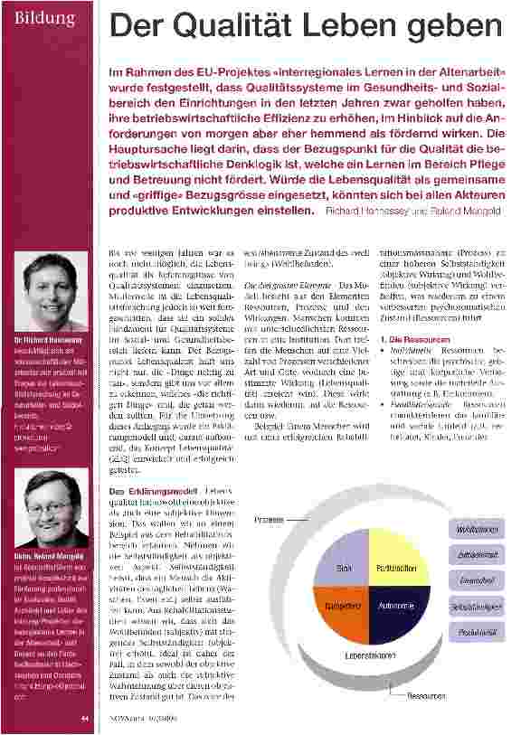 Vorschauseite 1: Der Qualität Leben geben