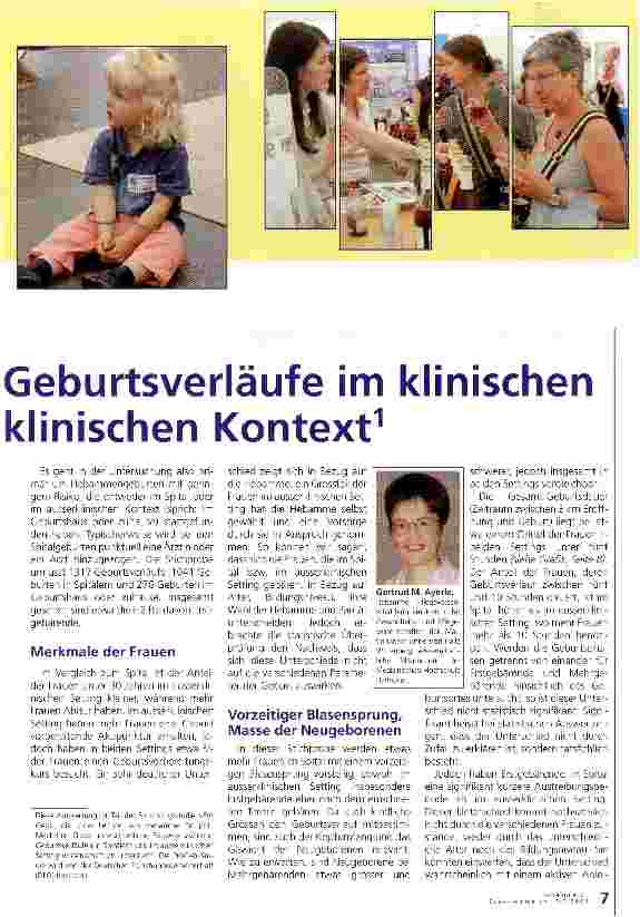 Vorschauseite 1: Geburtsverläufe im klinischen klinischen Kontext