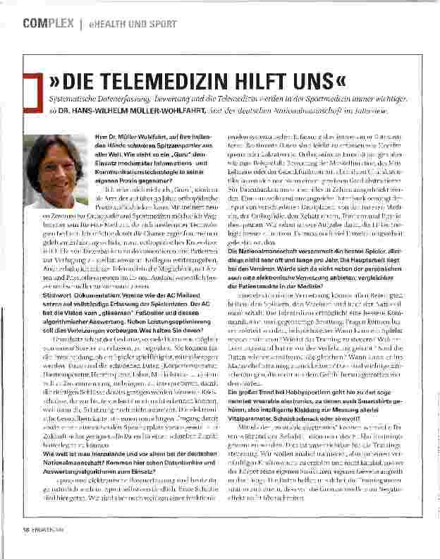 Vorschauseite 1: DIE TELEMEDIZIN HILFT UNS-