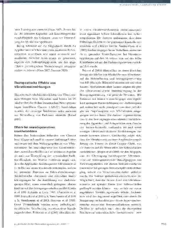 Vorschauseite 6: Vibrationstraining, Biomechanische Stimulation und Stochastische Resonanz TherapieEine interdisziplinäre Betrachtung präventiver und rehabilitativer Funktionen
