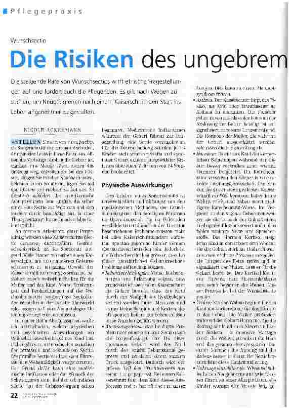 Vorschauseite 1: Die Risiken des ungebremsten Eintritts ins Leben