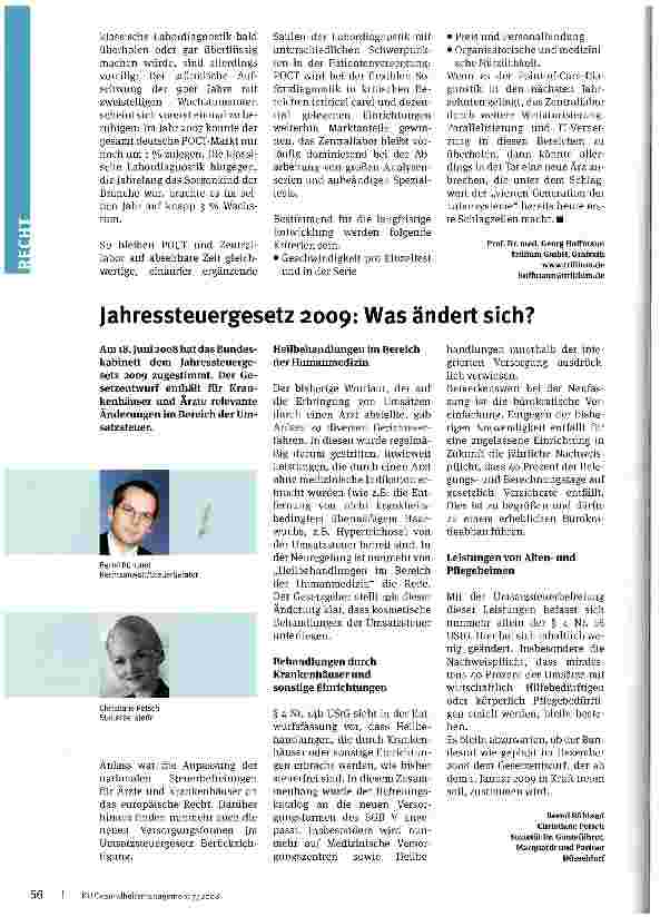 Vorschauseite 5: Pint-of-Care-Testing im Trend. Doch das ist nicht das Ende des Labors -eine Marktübersicht