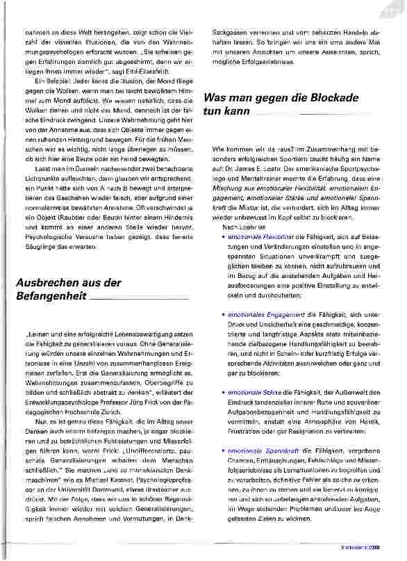Vorschauseite 2: Leistungskiller Befangenheit: Weshalb wir uns häufig in Denk-Sackgassen verrennen und wie sich das vermeiden lässt