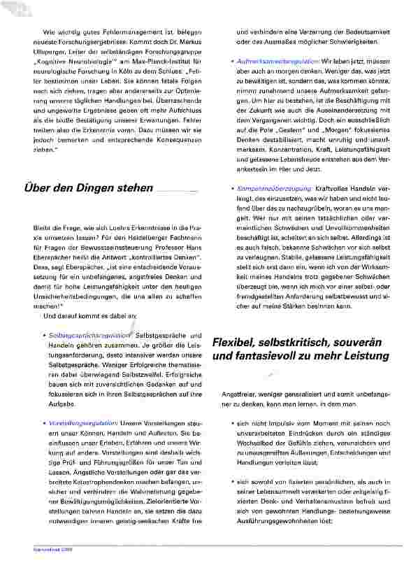 Vorschauseite 3: Leistungskiller Befangenheit: Weshalb wir uns häufig in Denk-Sackgassen verrennen und wie sich das vermeiden lässt