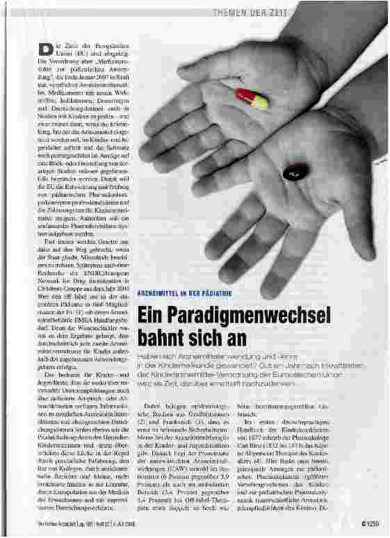 Vorschauseite 1: Ein Paradigmenwechsel bahnt sich an