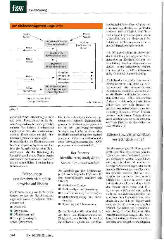Vorschauseite 4: Das Krankenhaus muss sein Risiko managen Öffentlichkeit Patienten und Einweiser erwarten Fehlerfreiheit