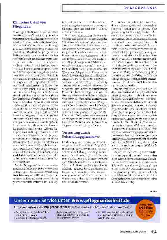 Vorschauseite 4: Standardisierte Einschätzung des Dekubitusrisikos - ein Positionspapier: Nutzen muss belegt sein