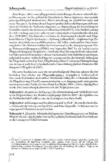 Vorschauseite 4: BuBI: Berufseinmündungsund Berufsverbleibstudie Hessischer Pflegewirtinnen — eine Studie des Hessischen Instituts für Pflegeforschung (HessIP)