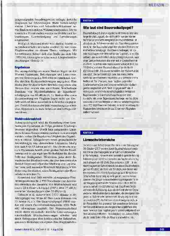 Vorschauseite 2: Gesundheitliche Auswirkungen von Fluglärm