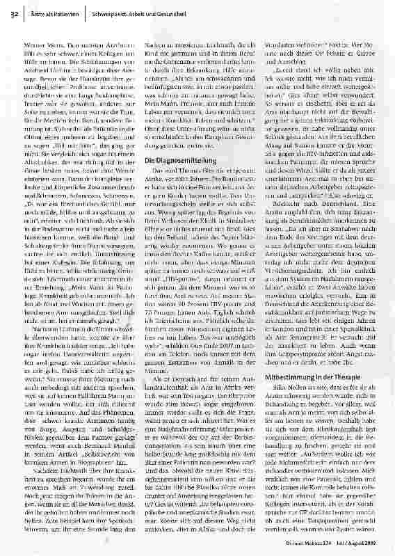 Vorschauseite 3: Perspektiv WechselÄrzte als Patienten