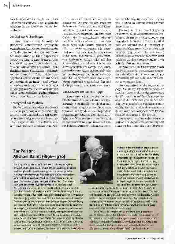 Vorschauseite 2: Die Droge ArztEin halbes Jahrhundert Balint-Gruppe