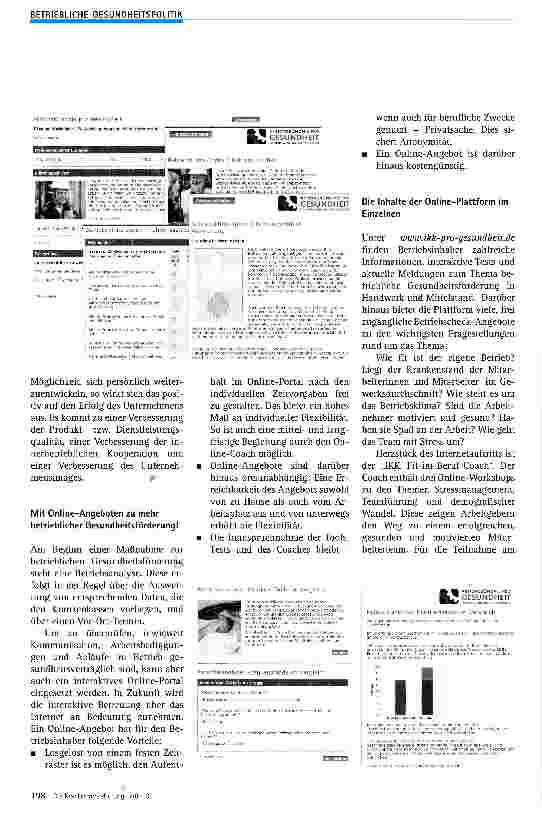 Vorschauseite 2: Fit-im-BerufDas neue Online-Angebot zur betrieblichen Gesundheitsförderung