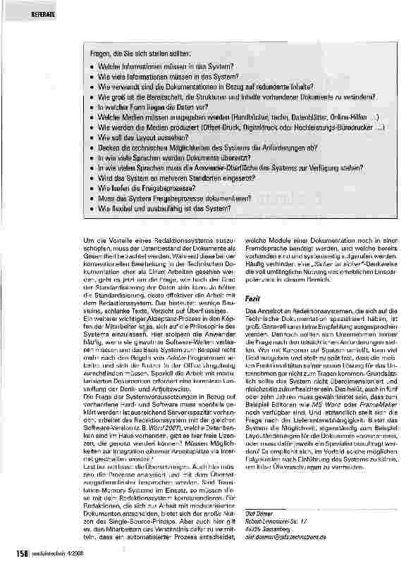Vorschauseite 2: Prozessoptimierung in der Technischen Dokumentation