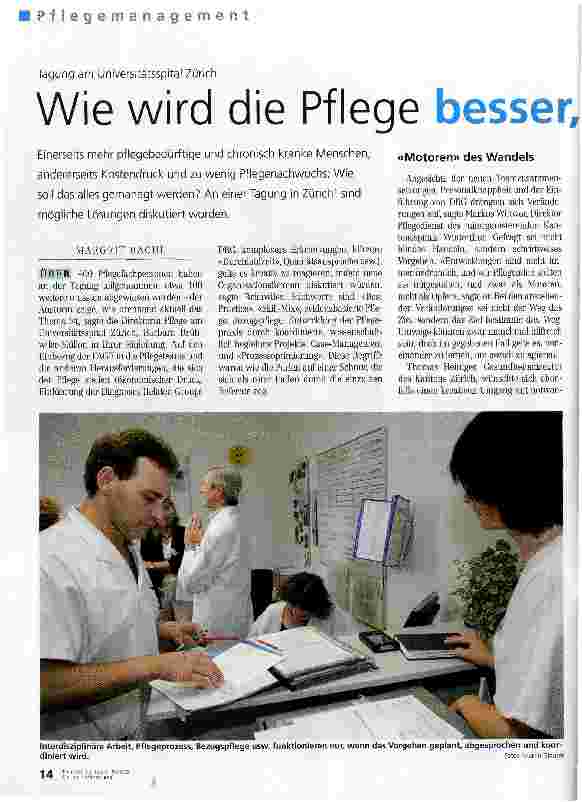 Vorschauseite 1: Wie wird die Pflege besser, effizienter und billiger?