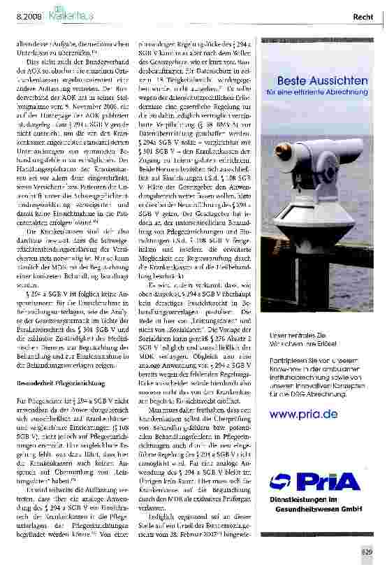 Vorschauseite 4: Besteht ein Anspruch der Krankenkasse auf Einsichtnahme oder Herausgabe der Behandlungsunterlagen?