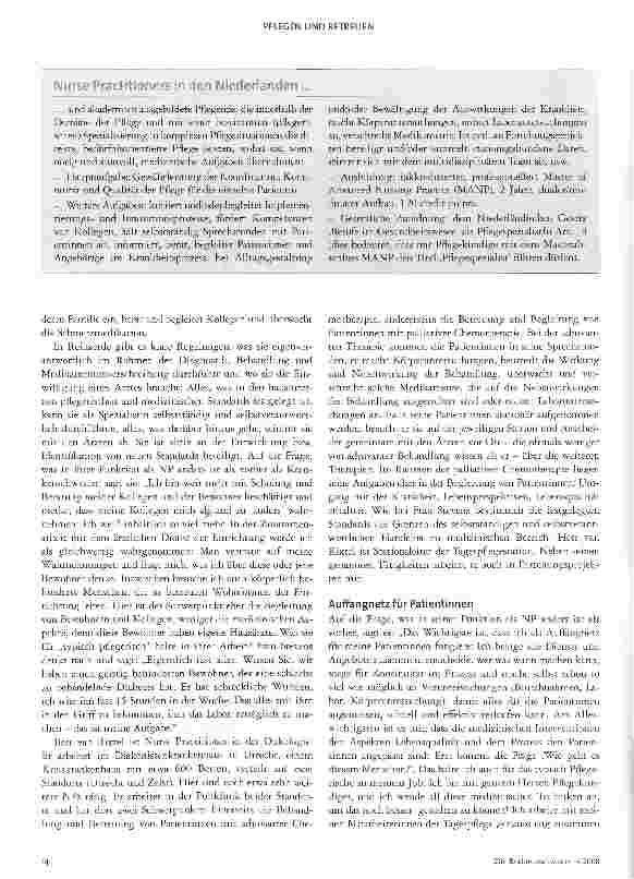 Vorschauseite 2: Nurse PractitionersErfahrungen aus den Niederlanden