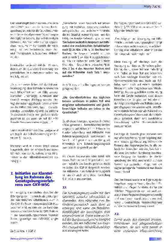 Vorschauseite 5: Zum Rechtsanspruch auf teilhabeorientierte Hilfsmittel in der GKV