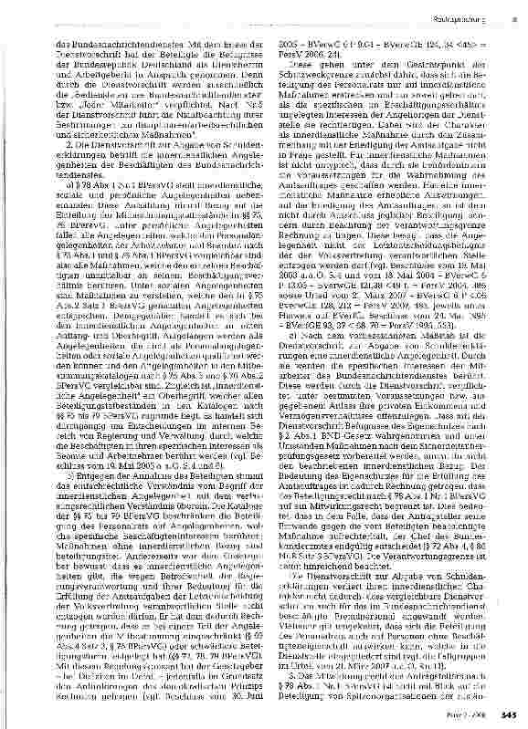 Vorschauseite 2: Mitwirkung bei Dienstvorschrift zur Abgabe von Schuldenerklärungen
