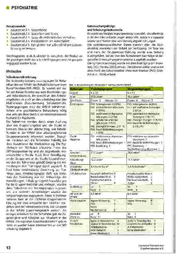 Vorschauseite 3: Stressbewältigungstraining (SBT) für psychisch kranke Menschen