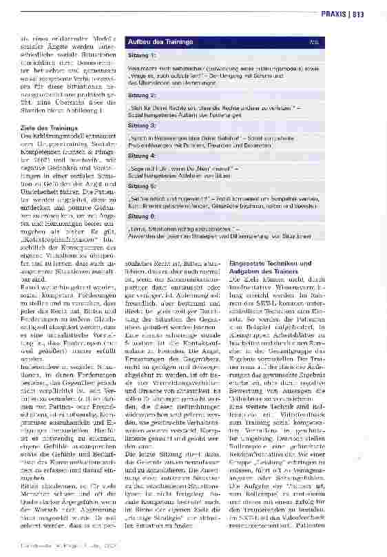 Vorschauseite 2: Neue Aufgaben in der PflegeDas „Soziale Kompetenz Training in der Psychotherapie