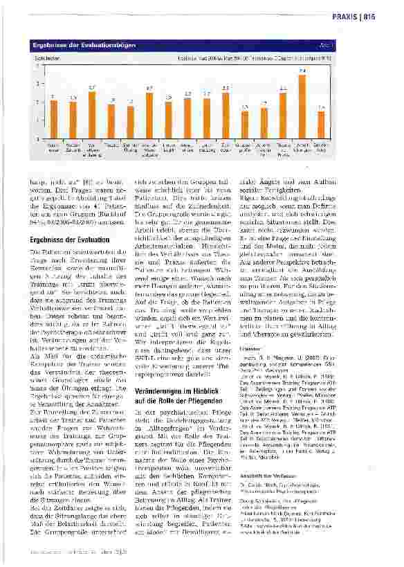 Vorschauseite 4: Neue Aufgaben in der PflegeDas „Soziale Kompetenz Training in der Psychotherapie