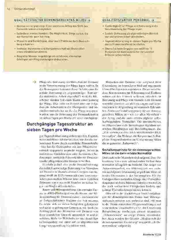 Vorschauseite 3: Demenzkranken ein Leben in Geborgenheit bieten