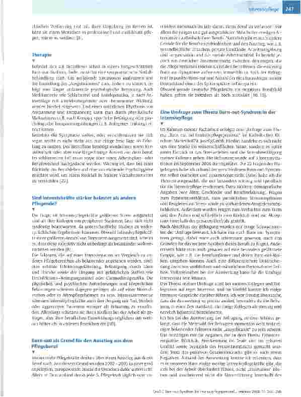 Vorschauseite 4: Intensivpflege Burn-out-Syndrom bei Intensivpflegepersonal