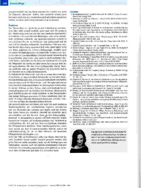 Vorschauseite 5: Intensivpflege Burn-out-Syndrom bei Intensivpflegepersonal