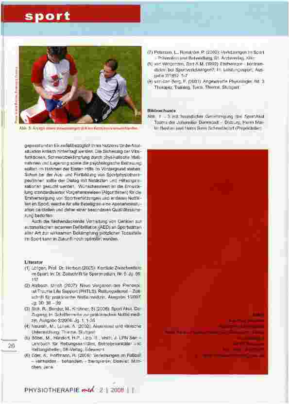 Vorschauseite 4: Physiotherapeutische Notfallversorgung von Freizeitsportlern