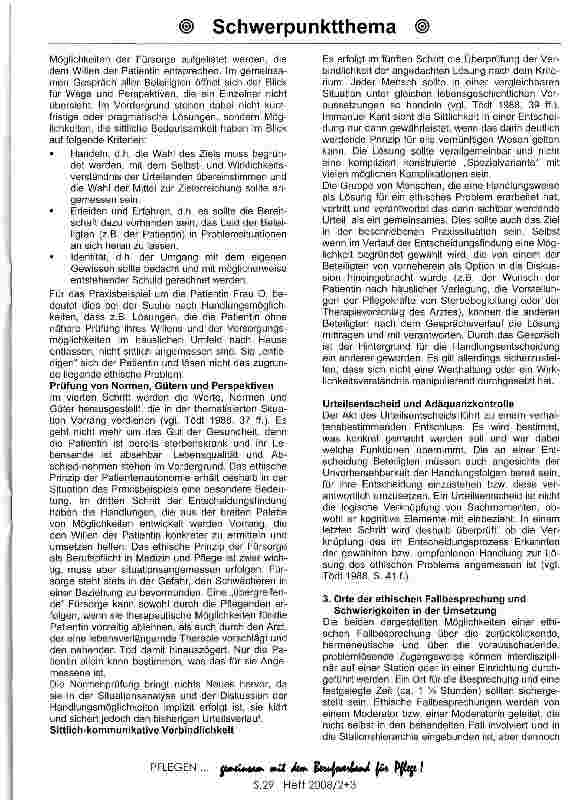 Vorschauseite 6: Wie Pflegende ihr Handeln reflektieren und begründen können Das Instrument der Ethischen Fallbesprechung