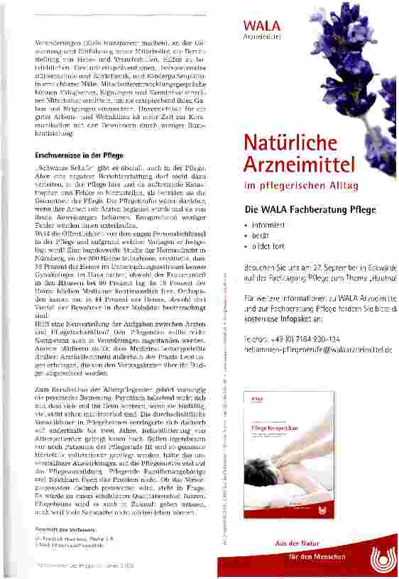 Vorschauseite 4: Überforderung nimmt zu Auch die Altenpflege hat ihr Berufsethos