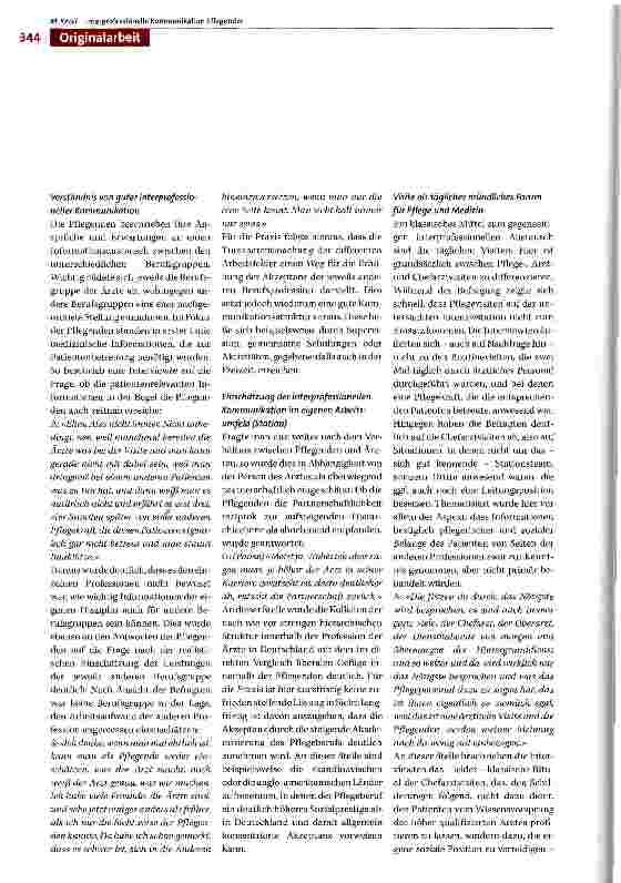 Vorschauseite 6: «...dann wird er halt operiert und es ist keine Blutgruppe da!»Interprofessionelle Kommunikation von Pflegenden einer internistischen Intensivstation