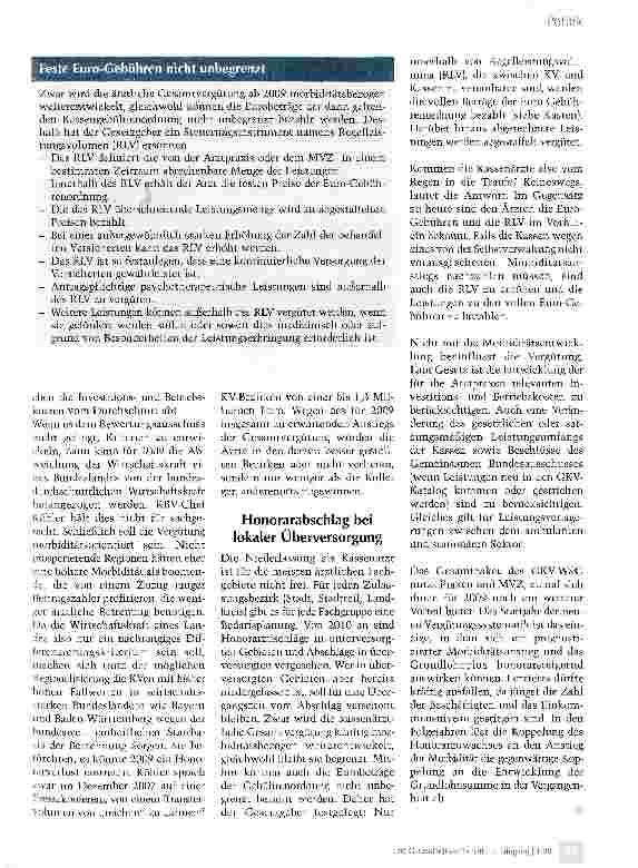 Vorschauseite 3: Dauerbaustelle Honorarreform