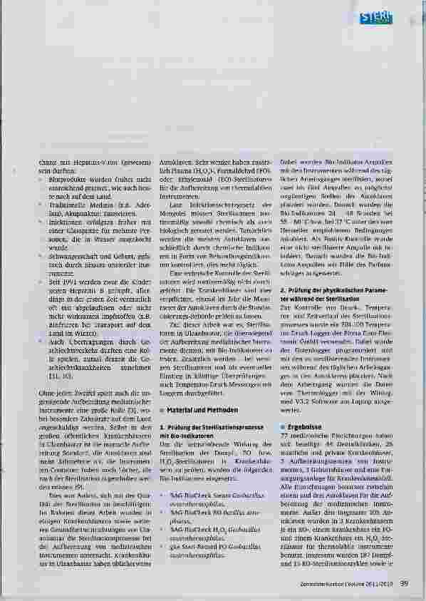 Vorschauseite 2: Kontrolle der Sterilisationsprozesse in Einrichtungen des Gesundheitswesens in Ulaanbaatar, Mongolei