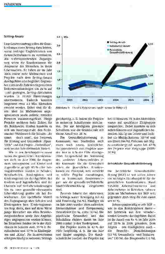 Vorschauseite 2: Krankenkassen steigern ihr Engagement in der Prävention und Gesundheitsforderung