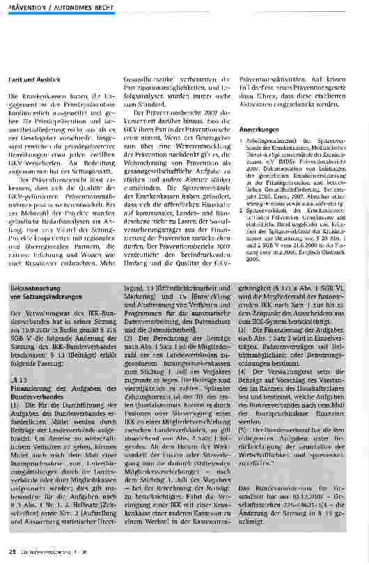 Vorschauseite 4: Krankenkassen steigern ihr Engagement in der Prävention und Gesundheitsforderung