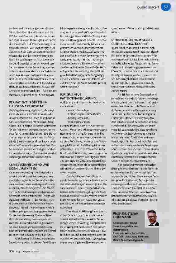 Vorschauseite 2: KI stellt neue Herausforderungen an die Ethik