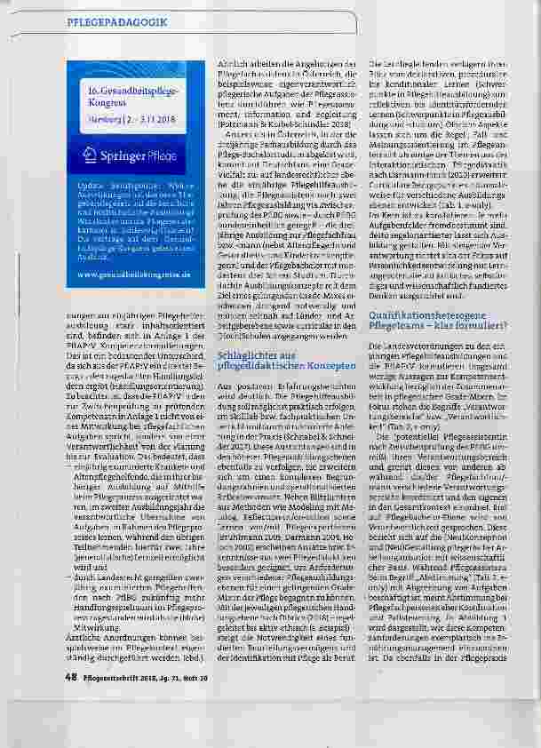 Vorschauseite 3: Gradeund Skill-Mix (Teil 2) Funktioniert Pflege als Add-On Ausbildung?