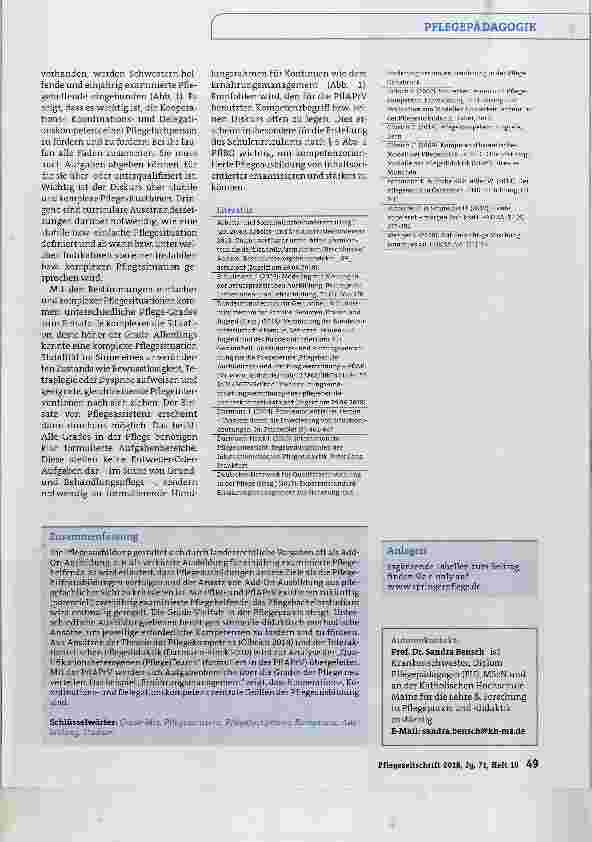 Vorschauseite 4: Gradeund Skill-Mix (Teil 2) Funktioniert Pflege als Add-On Ausbildung?