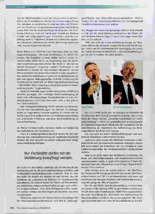 Vorschauseite 3: 22. Fachkongress der DGSV 30. September -1. Oktober 2018 in Fulda